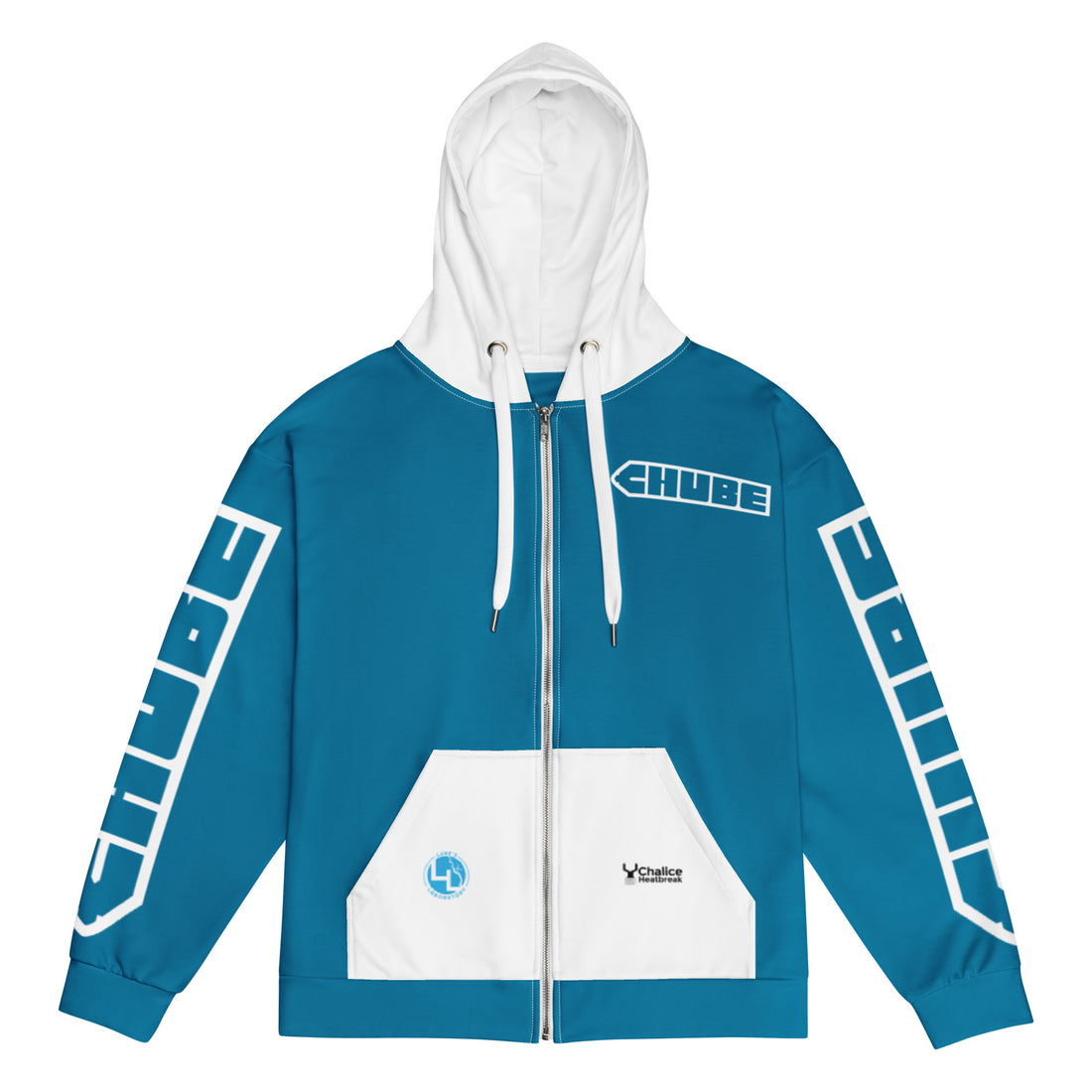Unisex zip Chube hoodie - Blue