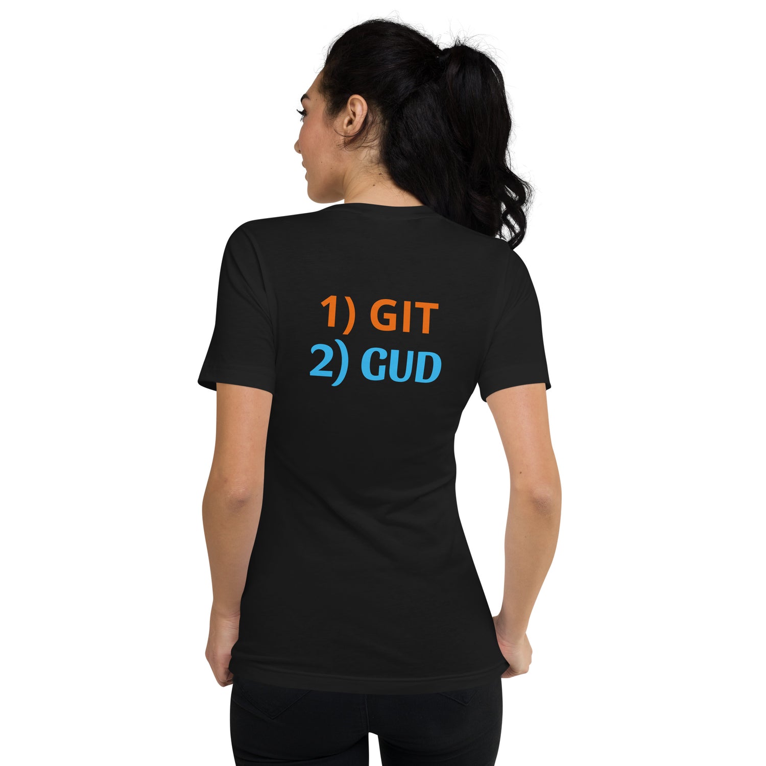 Unisex Short Sleeve V-Neck T-Shirt - Git Gud Edition